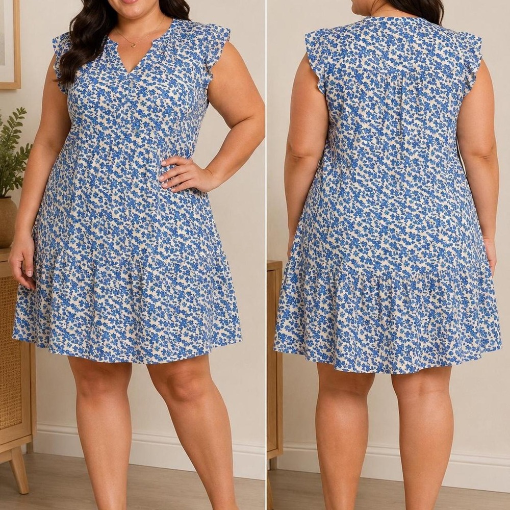 GAP Blue Floral Mini Dress